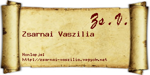 Zsarnai Vaszilia névjegykártya